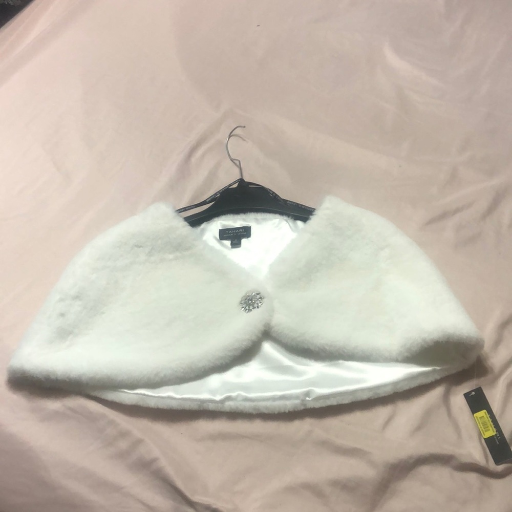 Faux fur cape